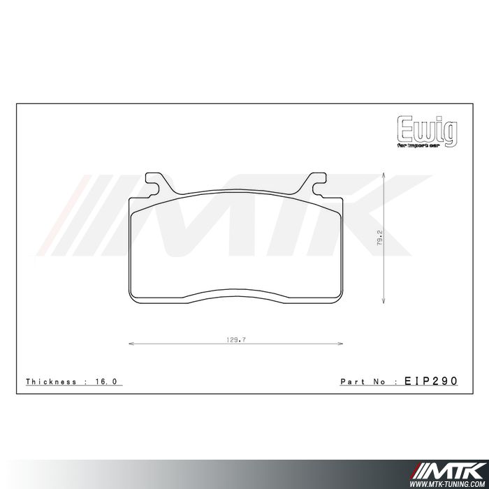 Plaquettes Endless MX72 EIP290 pour ALFA ROMEO Giulia